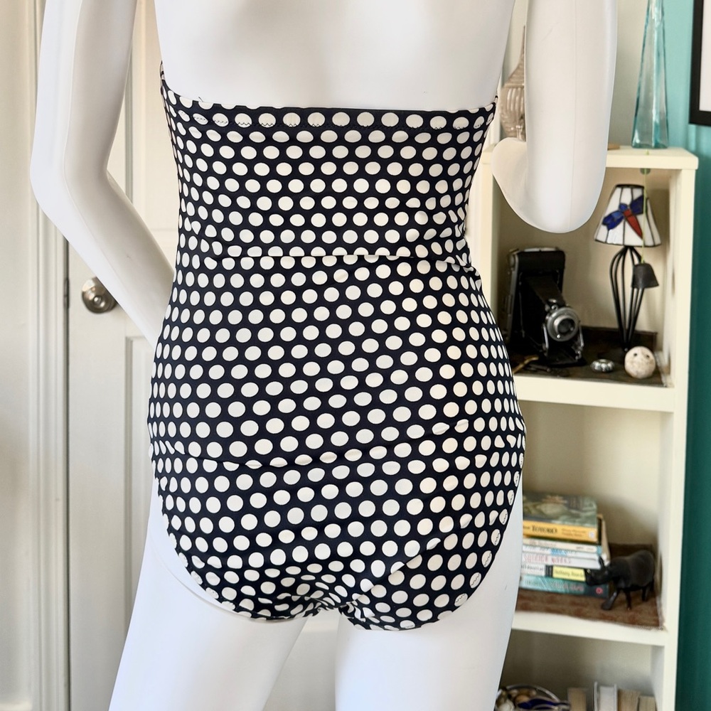 J. Crew Navy and White Polka Dot Swimsuit (size 2) - Picture 8 of 13